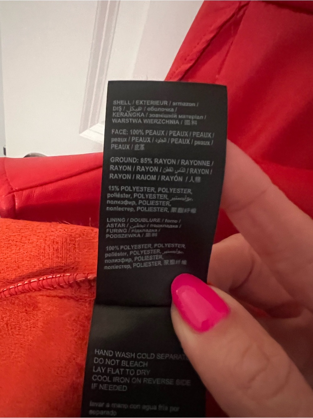 bebe Red Ruffle Faux-Leather Wrap Mini - Picture 6 of 6